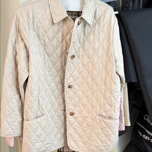 Burberry barn jacket with plaid lining